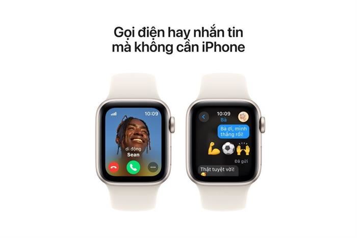 Apple Watch SE 2 GPS + Cellular 44mm viền nhôm dây thể thao Màu Trắng Starlight