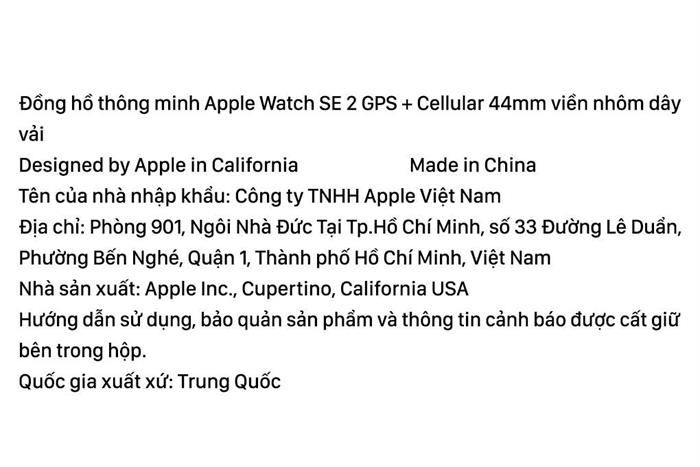 Apple Watch SE 2 GPS + Cellular 44mm viền nhôm dây vải Màu Trắng Starlight