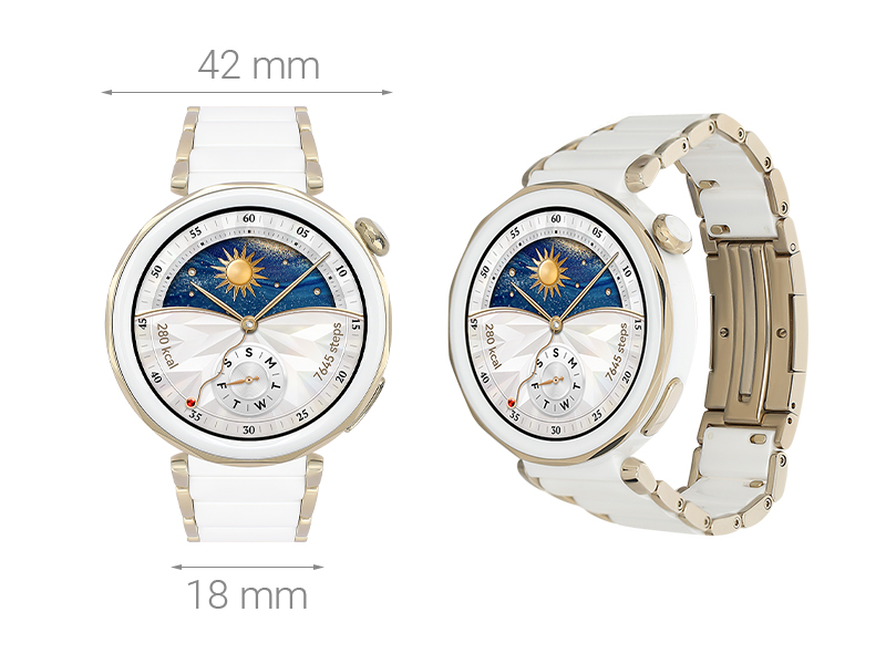 Huawei Watch GT 5 Pro 42mm viền gốm dây gốm