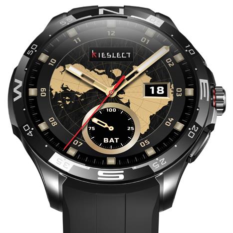 Kieslect Calling Watch Actor 46.5 mm dây silicone Đen Màu Đen