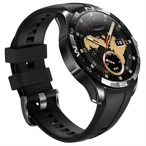 Kieslect Calling Watch Actor 46.5 mm dây silicone Đen Màu Đen