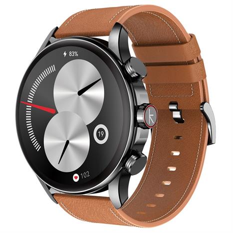 Kieslect Calling Watch Balance 45.4 mm dây da Đen Màu Đen