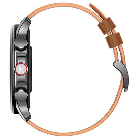 Kieslect Calling Watch Balance 45.4 mm dây da Đen Màu Đen