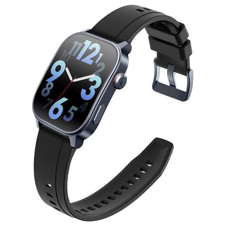 Kieslect Calling Watch Ks 3 46.8 mm dây silicone Đen Màu Đen