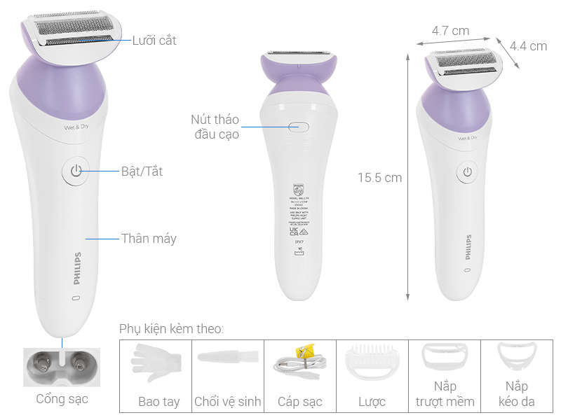 Máy làm sạch lông Philips BRL136/00