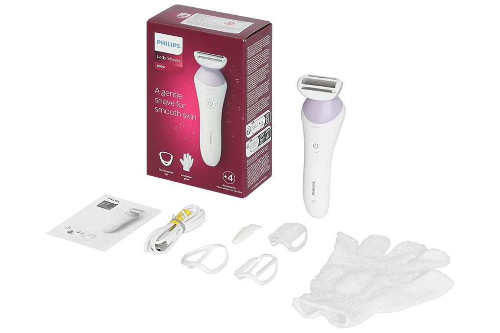 Máy làm sạch lông Philips BRL136/00 Màu Trắng - Tím