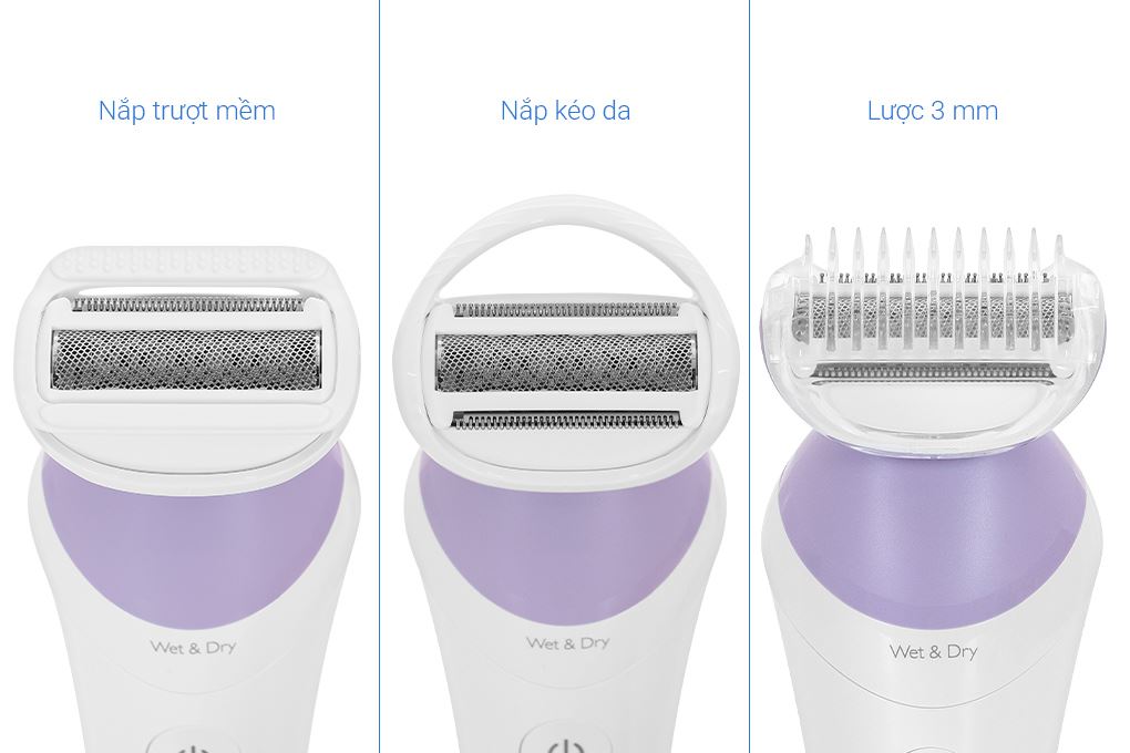 Máy làm sạch lông Philips BRL136/00 Màu Trắng - Tím