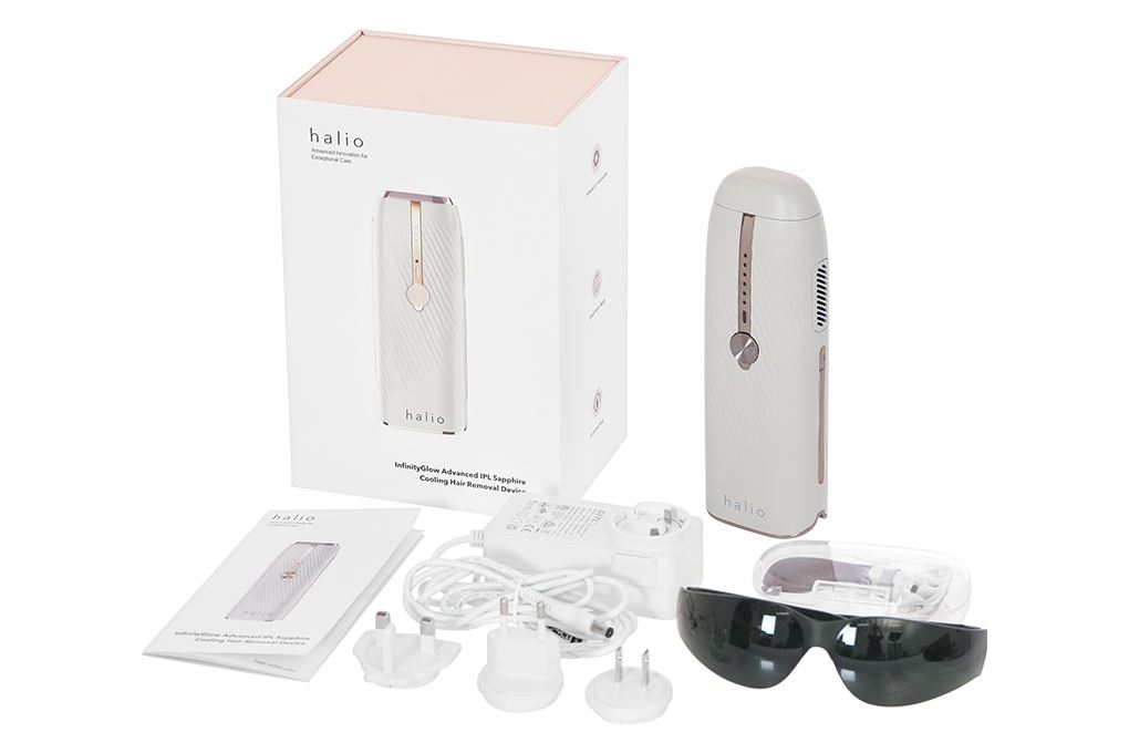 Máy triệt lông lạnh Sapphire Halio Infinity Glow Advanced IPL Màu Trắng - Vàng