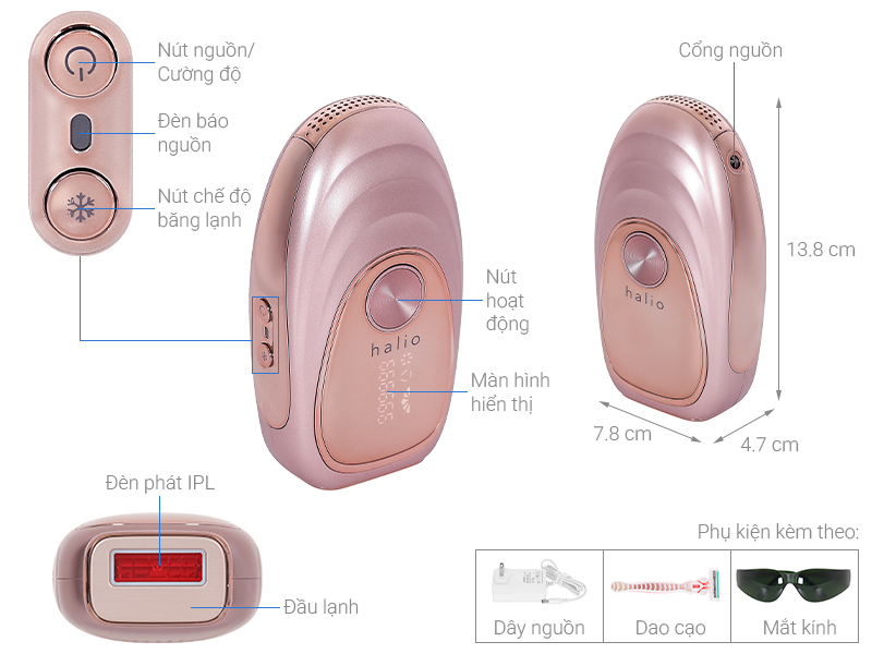 Máy triệt lông Halio IPL Cooling Hair Removal Device