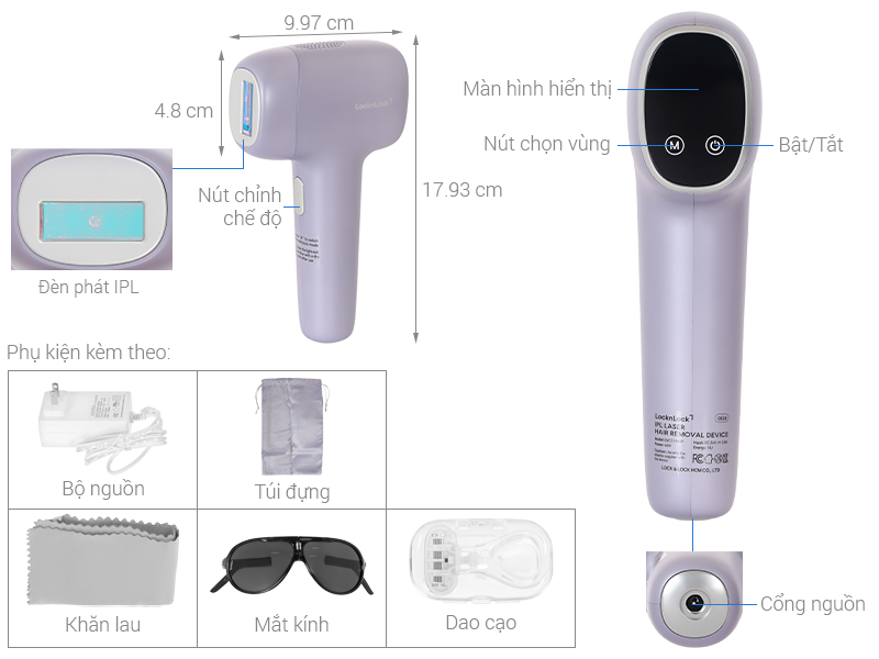 Máy triệt lông lạnh Lock&Lock IPL ENC311PUP