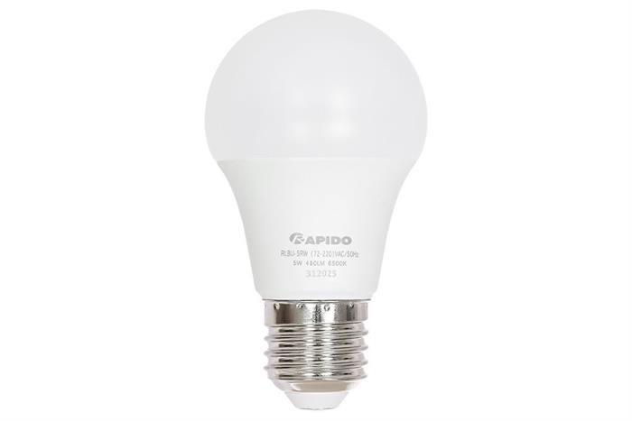 Bóng đèn Led Bulb tròn 5W Rapido RLBU-5W Màu Trắng