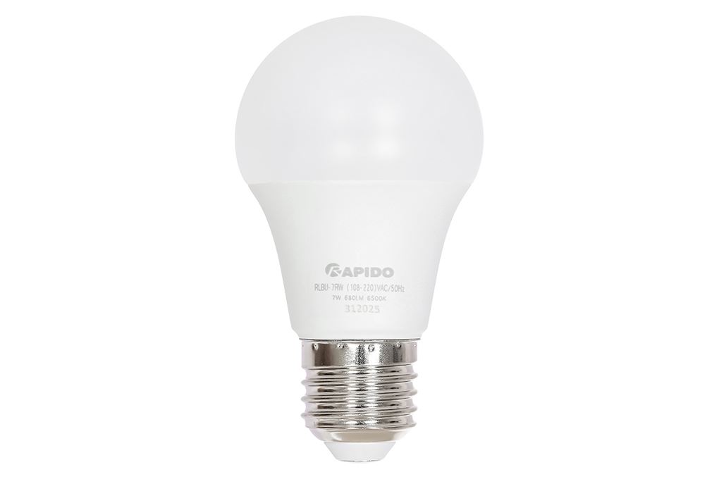 Bóng đèn Led Bulb tròn 7W Rapido RLBU-7W Màu Trắng