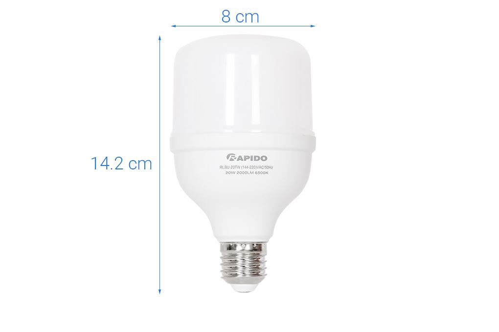 Bóng đèn Led Bulb trụ 20W Rapido RLBU-20W - 6