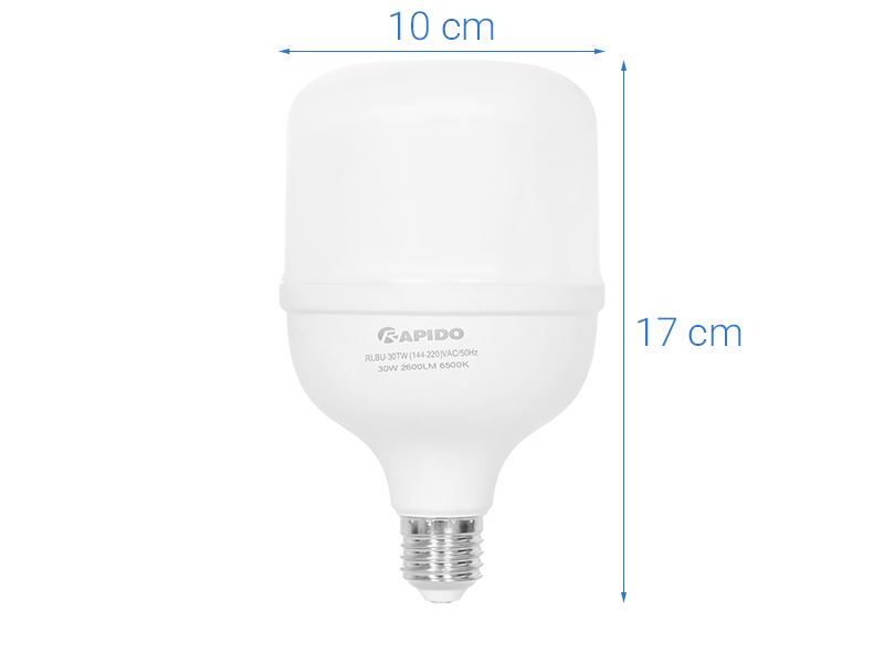 Bóng đèn Led Bulb trụ 30W Rapido RLBU-30W Màu Trắng