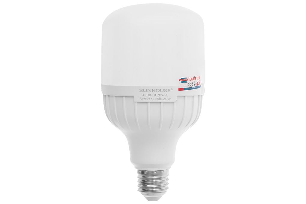 Bóng đèn Led Bulb trụ 20W Sunhouse Eco SHE-BULB-20W-E Màu Trắng