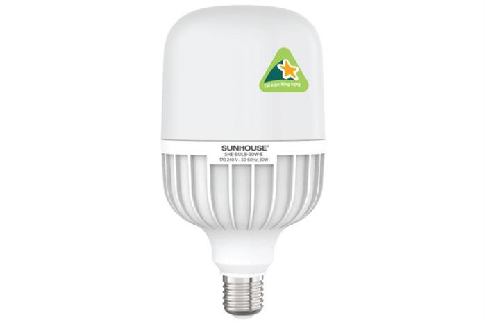 Bóng đèn Led Bulb trụ 30W Sunhouse Eco SHE-BULB-30W-E Màu Trắng