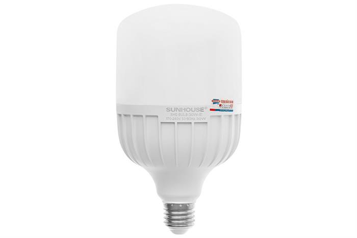 Bóng đèn Led Bulb trụ 40W Sunhouse Eco SHE-BULB-40W-E Màu Trắng