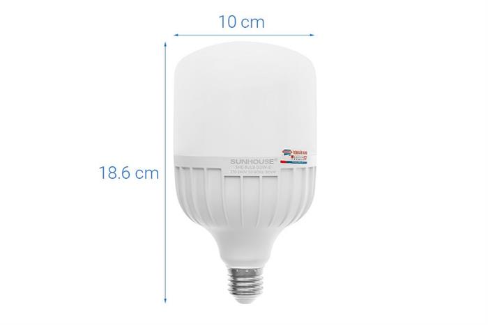 Bóng đèn Led Bulb trụ 40W Sunhouse Eco SHE-BULB-40W-E Màu Trắng