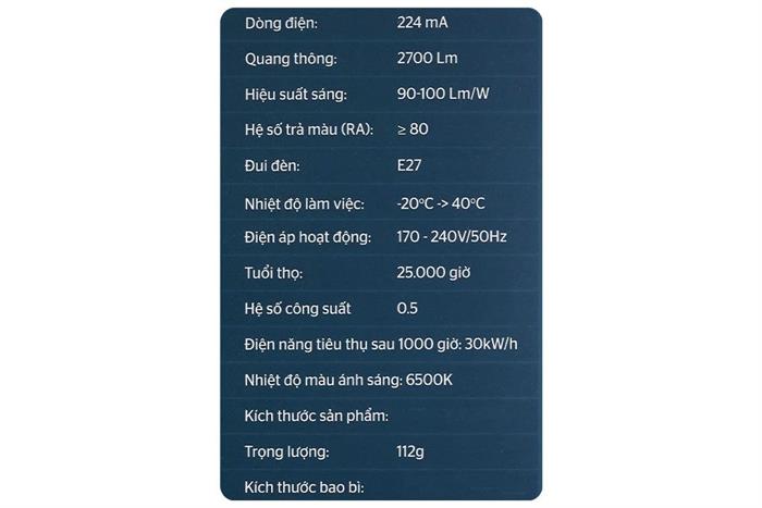 Bóng đèn Led Bulb trụ 40W Sunhouse Eco SHE-BULB-40W-E Màu Trắng