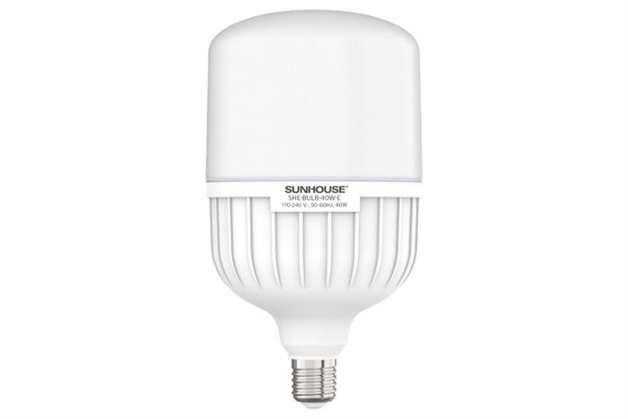 Bóng đèn Led Bulb trụ 40W Sunhouse Eco SHE-BULB-40W-E Màu Trắng