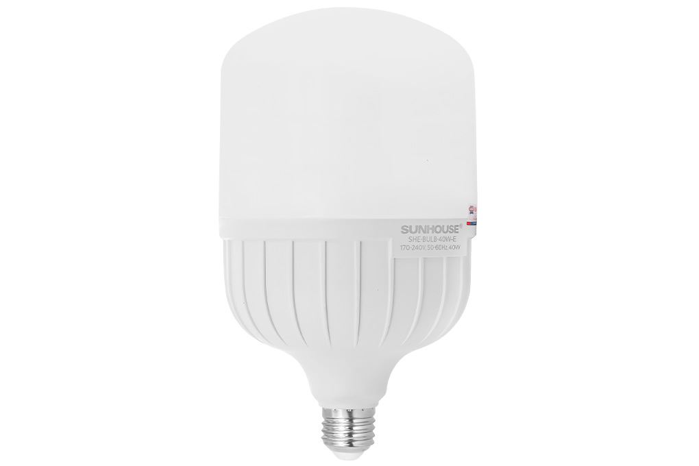 Bóng đèn Led Bulb trụ 40W Sunhouse Eco SHE-BULB-40W-E Màu Trắng