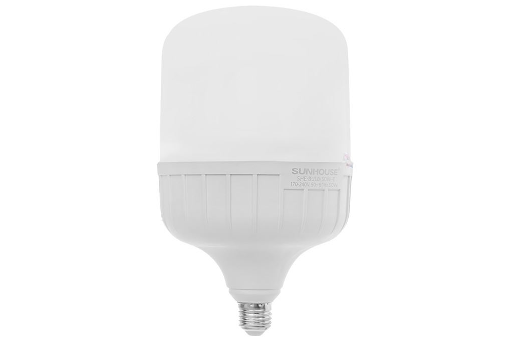 Bóng đèn Led Bulb trụ 50W Sunhouse Eco SHE-BULB-50W-E Màu Trắng