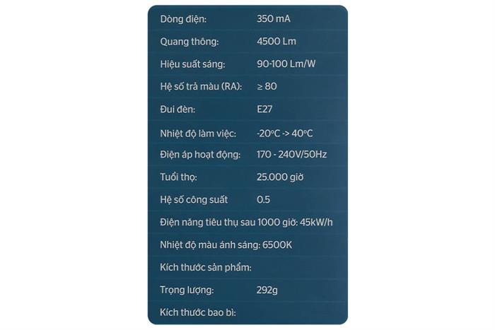 Bóng đèn Led Bulb trụ 50W Sunhouse Eco SHE-BULB-50W-E Màu Trắng