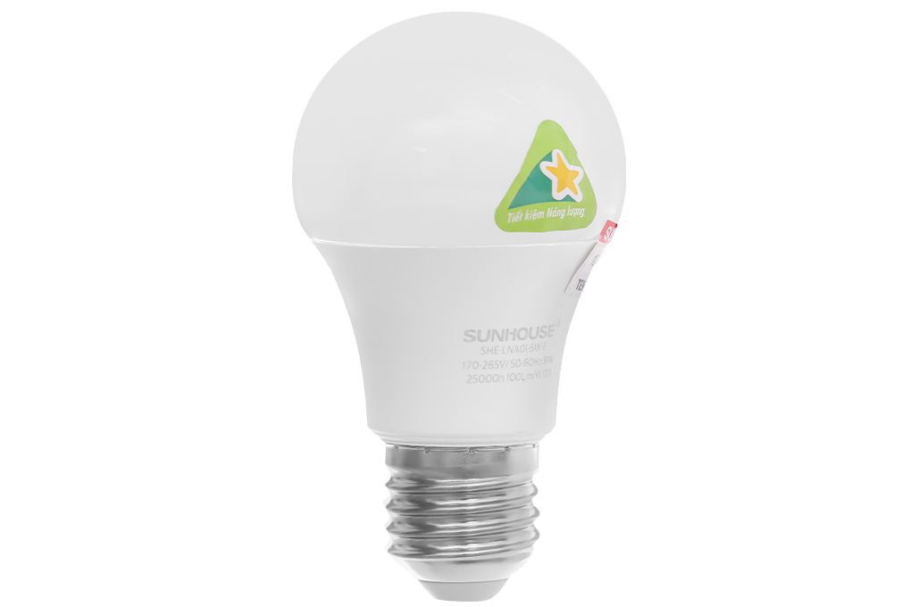 Bóng đèn Led Bulb tròn 5W Sunhouse Eco SHE-LNA01-5W-E Màu Trắng