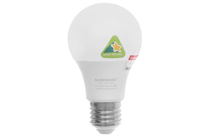 Bóng đèn Led Bulb tròn 7W Sunhouse Eco SHE-LNA01-7W-E Màu Trắng
