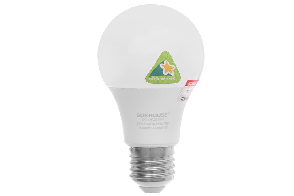 Bóng đèn Led Bulb tròn 7W Sunhouse Eco SHE-LNA01-7W-E Màu Trắng