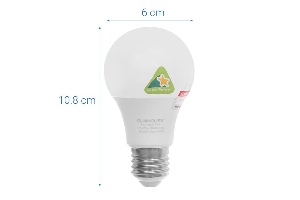 Bóng đèn Led Bulb tròn 7W Sunhouse Eco SHE-LNA01-7W-E Màu Trắng