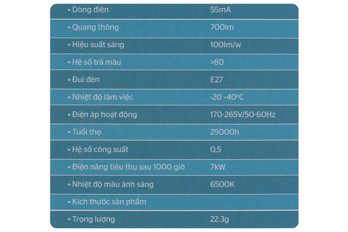 Bóng đèn Led Bulb tròn 7W Sunhouse Eco SHE-LNA01-7W-E Màu Trắng