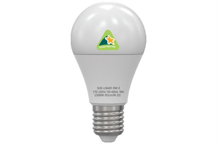 Bóng đèn Led Bulb tròn 9W Sunhouse Eco SHE-LNA01-9W-E Màu Trắng