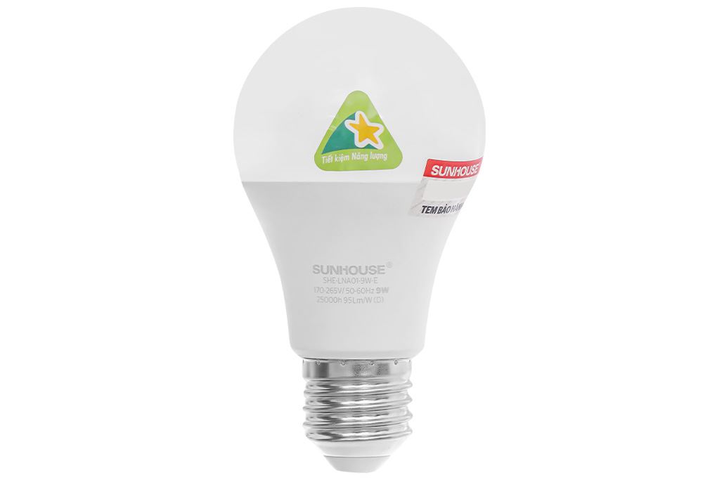 Bóng đèn Led Bulb tròn 9W Sunhouse Eco SHE-LNA01-9W-E Màu Trắng