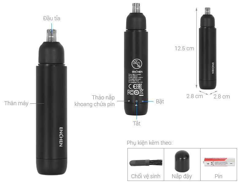 Máy tỉa lông mũi và lông tai Enchen EN005
