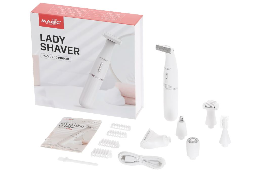 Máy tỉa lông mũi, lông tai, lông mày và râu Magic Eco PRO-20 Màu Trắng