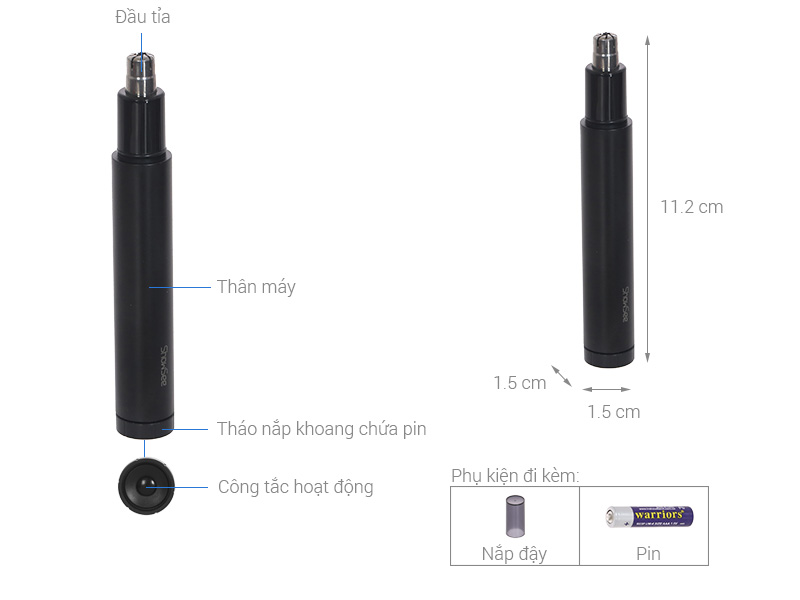 Máy tỉa lông mũi Showsee C1-BK S