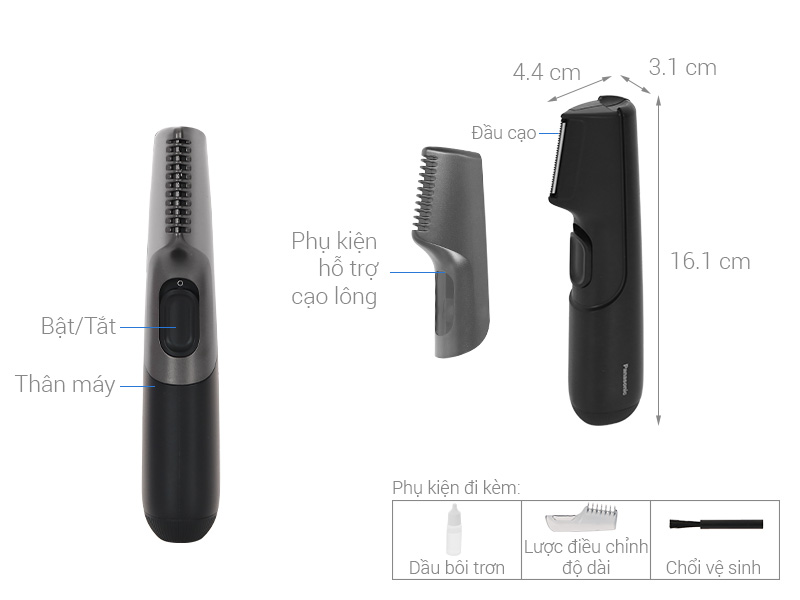 Tông đơ cạo lông pin AA Panasonic ER-GK20-K401