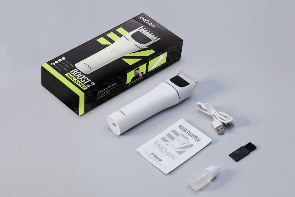 Tông đơ cắt tóc pin sạc Enchen BOOST2 Màu Trắng