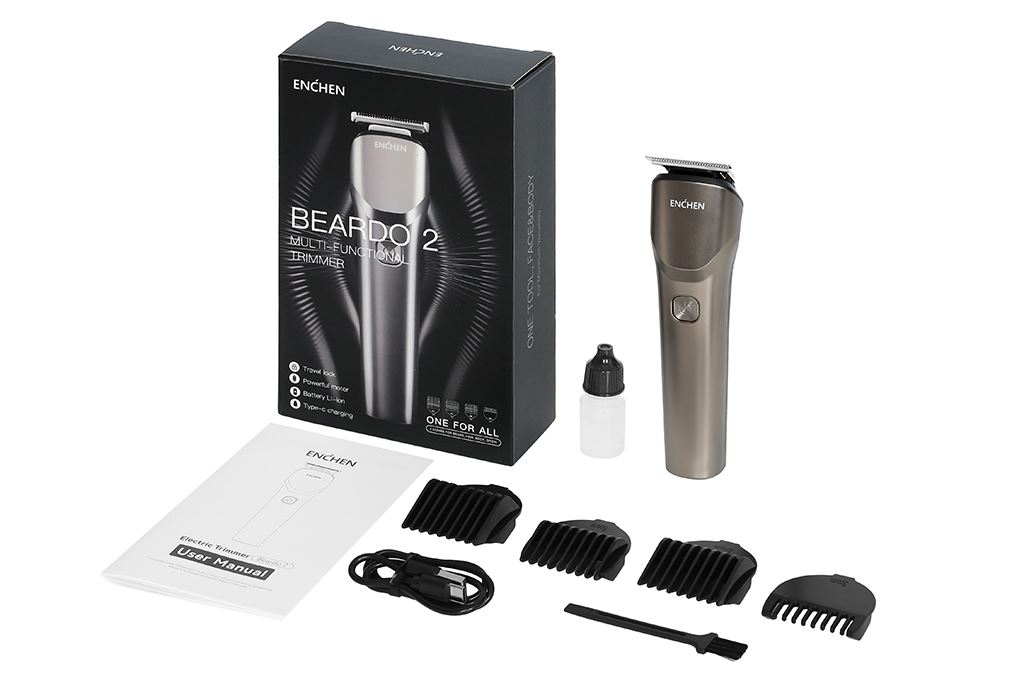 Tông đơ cắt tóc pin sạc Enchen BEARDO 2 Màu Đen
