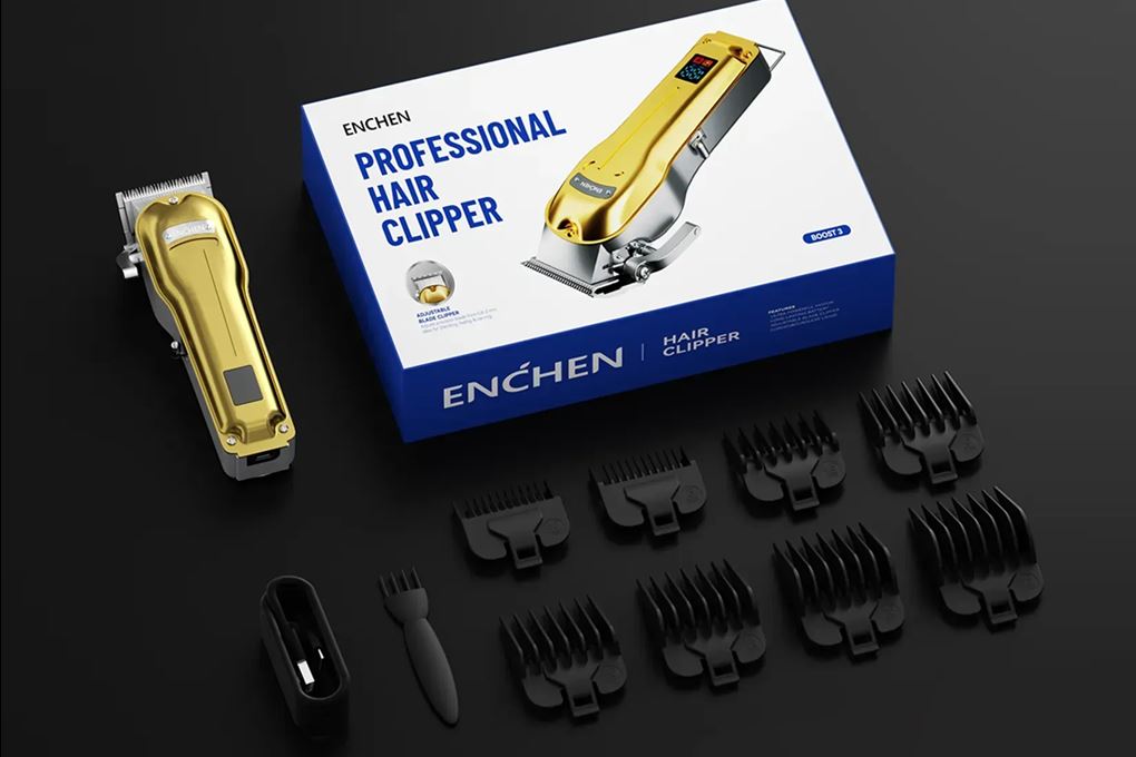 Tông đơ cắt tóc pin sạc Enchen Boost 3 Màu Vàng đồng