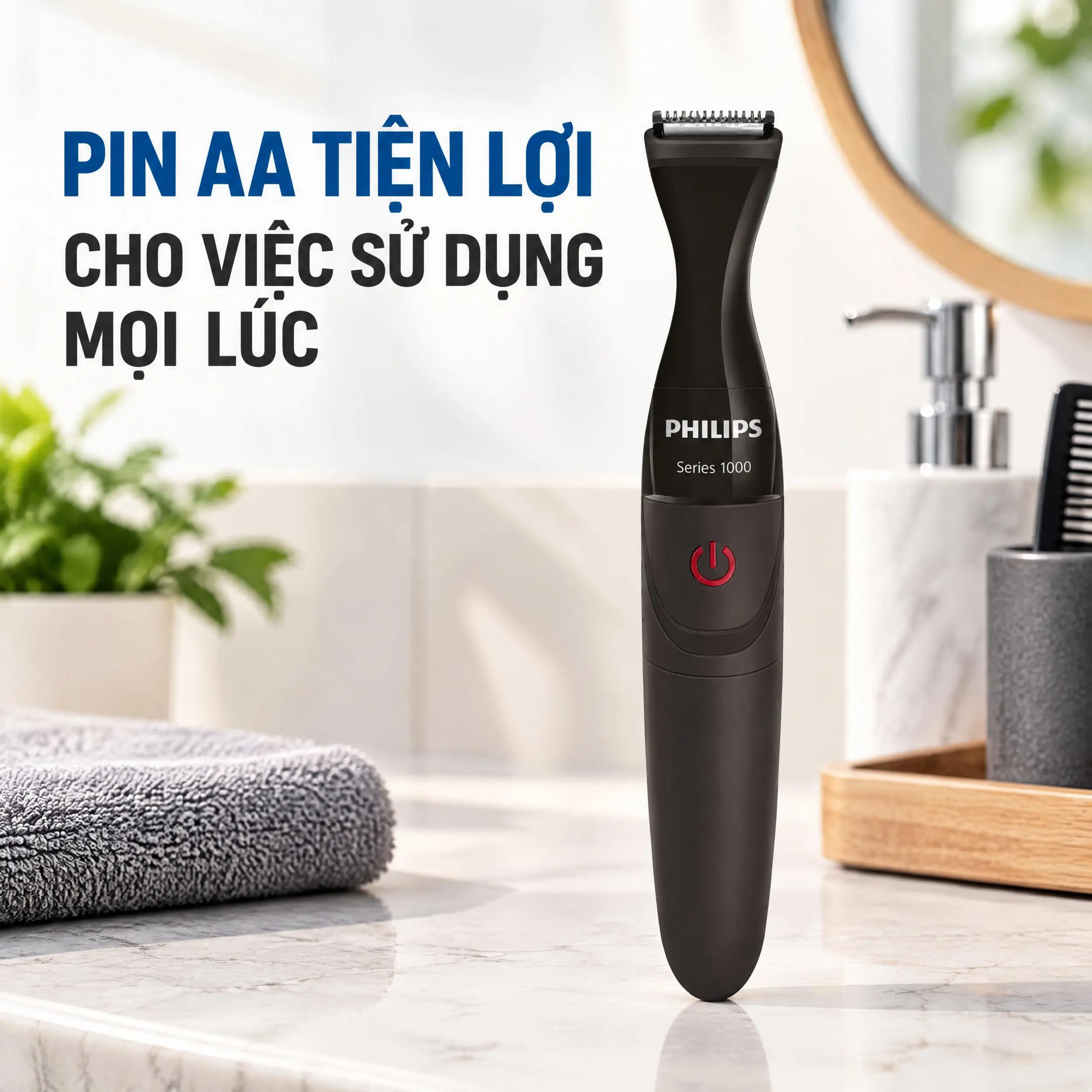 Tông đơ tạo kiểu râu Philips MG1100/16 Màu Đen - Đỏ
