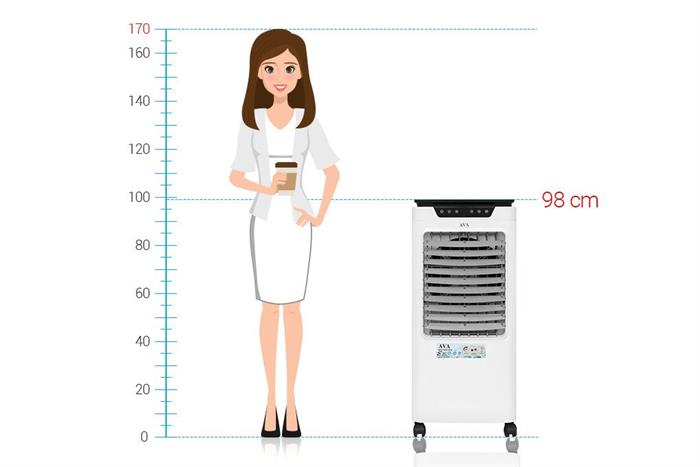 Quạt điều hòa AVA RPD-80 130W Màu Trắng - Xám