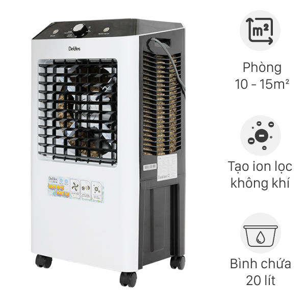 Quạt điều hòa Delites RPD-30 - Quạt hơi nước 20L, 3 tốc độ gió, màu trắng