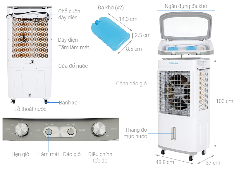 Quạt điều hoà Daikiosan DM102 110W