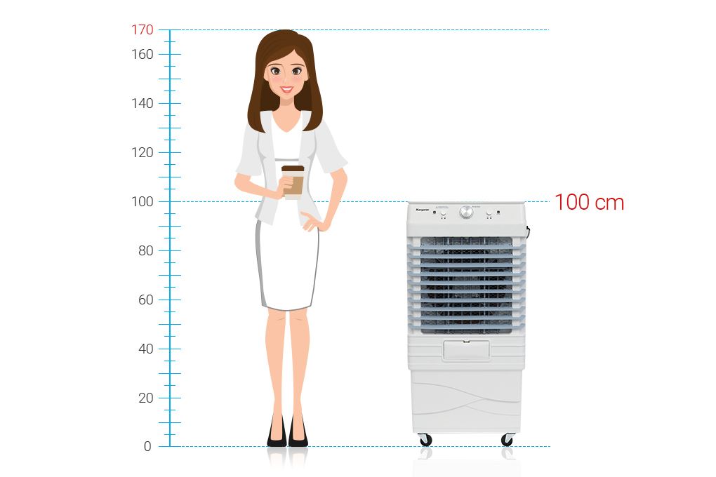 Quạt điều hòa Kangaroo KG50F100 110W Màu Trắng - Xám