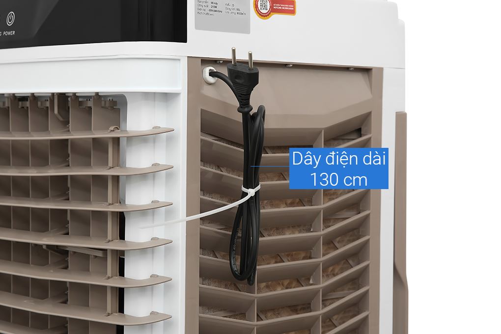 Quạt điều hòa Rapido Windy D 210W Màu Trắng - Nâu