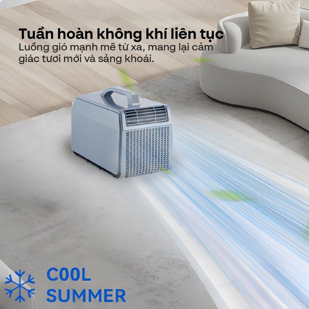 Quạt điều hoà FUJIHOME PAC06-PRO 500W Màu Đen