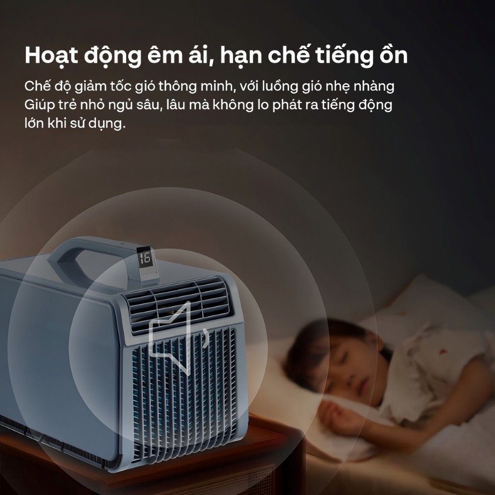 Quạt điều hoà FUJIHOME PAC06-PRO 500W Màu Đen