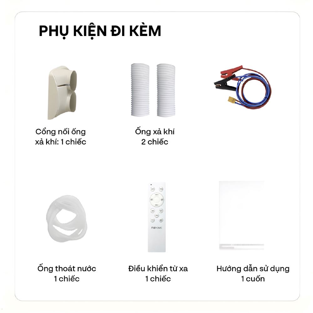 Quạt điều hoà FUJIHOME PAC06-PRO 500W Màu Đen